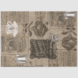 Vintage Coffee Ephemera Advertising  Decoupage Art Tissue Paper