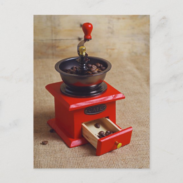 Vintage coffee grinder postcard (Front)
