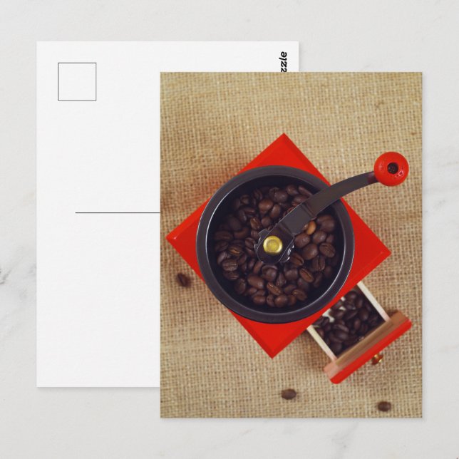 Vintage coffee grinder postcard (Front/Back)