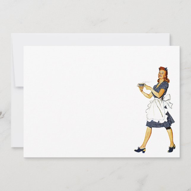 Vintage Coffee Klatch klatsch Blank Invitation (Front)