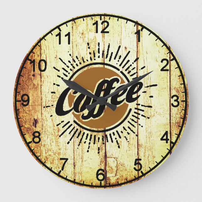Vintage coffee large clock (Front)