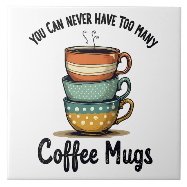 Vintage Coffee Lover Rustic Café Aesthetic Tile (Front)
