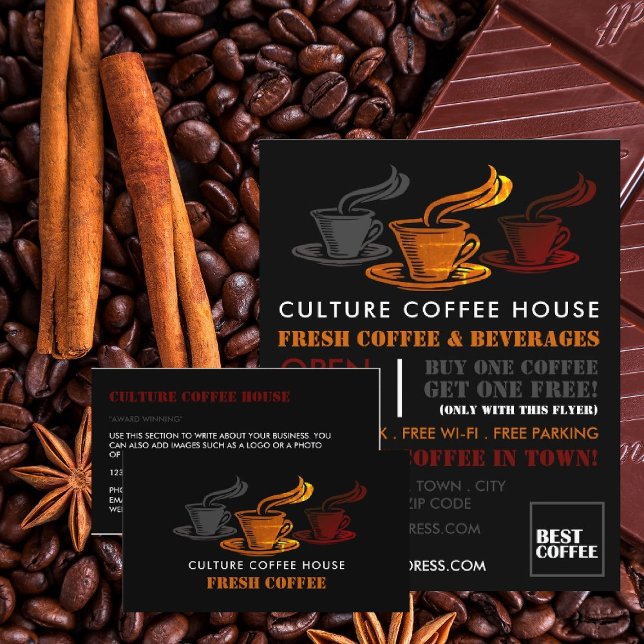 Vintage Coffee Mug, Barista, Café, Coffeehouse Flyer (Creator Uploaded)