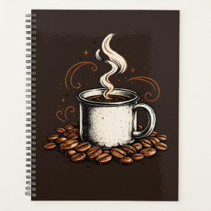 Vintage Coffee Mug Notebook Cozy Coffee Lover Jo Planner
