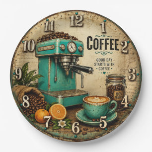 Vintage Coffee Paper Plate