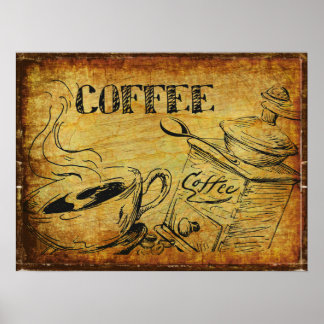 Vintage coffee poster