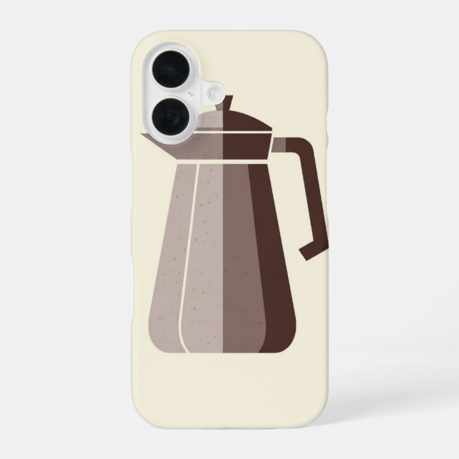 Vintage Coffee Pot iPhone 16 Case (Back)
