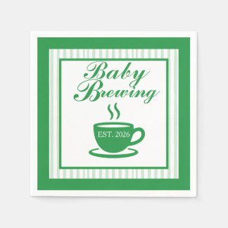 Vintage Coffee Shop Baby Shower - Vintage Green Napkin