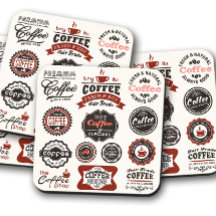 Vintage Coffee Signs | Retro Coffee Cork Coasters