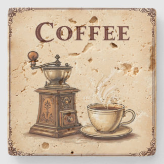 Vintage Coffee Stone Coaster 