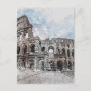 Vintage Colisée Rome Carte Postale - Art Voyage