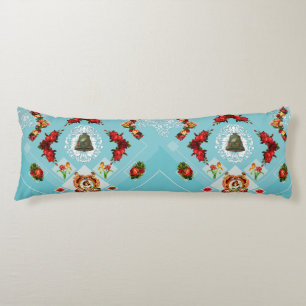 Vintage collage body pillow