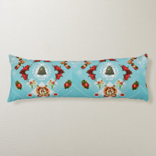 Vintage collage body pillow