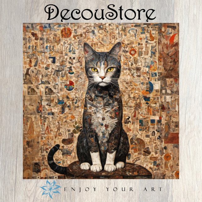 Vintage Collage Cat Decoupage Tissue Paper (Creator Uploaded)