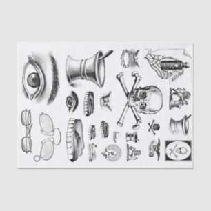 Vintage Collage Decoupage Chemist Apothecary Tissue Paper