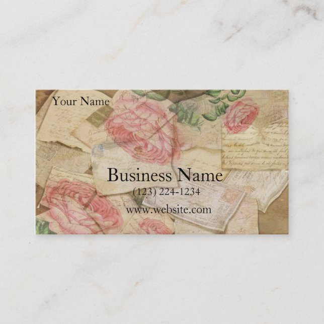 Vintage Collage, French Letters and Post Cards (Front)