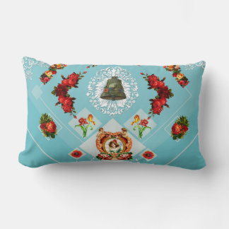 Vintage collage lumbar pillow