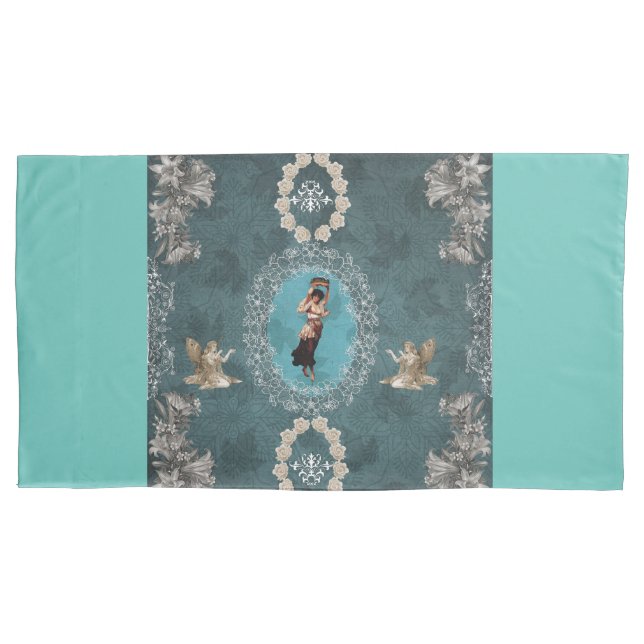 Vintage collage pillowcase (Front)