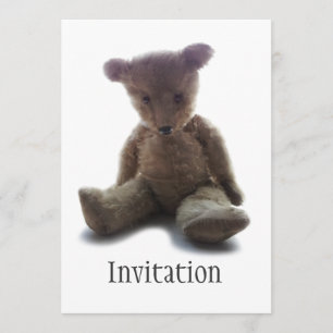 Vintage Collectable Toy Bear Invitation