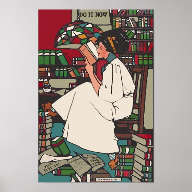 Vintage College Girl Poster (Front)