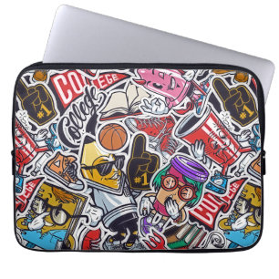 Vintage College Pop Art Laptop Sleeve