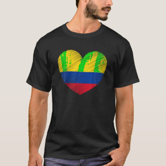 Vintage Colombia Colombian Flag Pride Support Colo T-Shirt