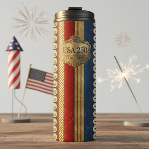 Vintage Colonial Brass and Braid ID1309 Thermal Tumbler