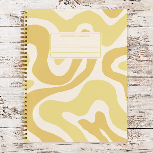VIntage Color Abstract Pattern Groovy Notebook