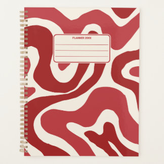 Vintage Color Abstract Pattern Groovy Yearly Planner