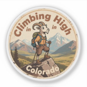 Vintage Colorado Climbing High Mountain Goat