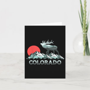 Vintage Colorado Elk Hunter Conservation Retro Gra Card
