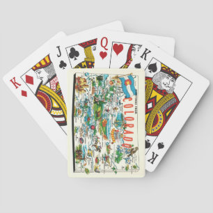 Vintage Colorado Map Playing Cards