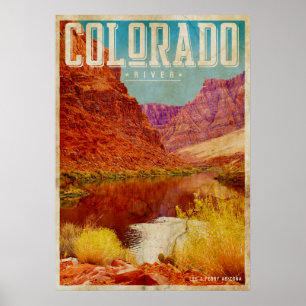 Vintage Colorado river Poster