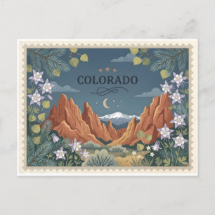 Vintage Colorado State Travel Holiday Postcard