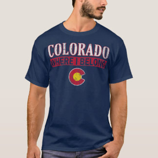 Vintage Colorado Where I Belong T-Shirt