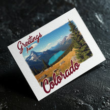 Vintage Colorado with Scenic Mountain Lak