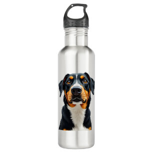 Vintage Colorful Dog Portrait Illustration Retro P 710 Ml Water Bottle