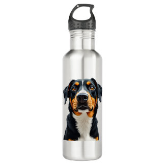 Vintage Colorful Dog Portrait Illustration Retro P 710 Ml Water Bottle