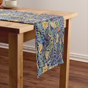 Vintage Colorful Floral Pattern Short Table Runner