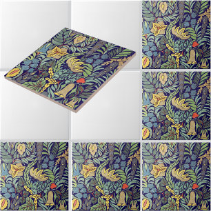 Vintage Colorful Floral Pattern Tile