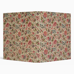 Vintage Colorful Floral Print Binder