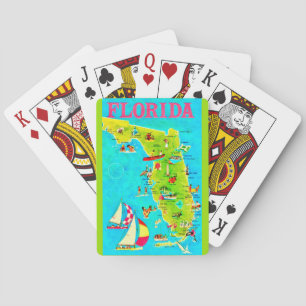 Vintage Colorful Florida Greeting Playing Cards