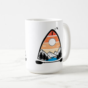 Vintage Colorful Outdoors Kayaking   Coffee Mug
