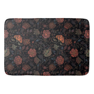 Vintage colorful Rainbow Floral  Bath Mat