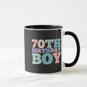 Vintage colors Distressed 70th birthday boy Mug
