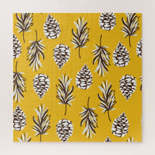 Vintage Colour Autumn Nature Elements Jigsaw Puzzle