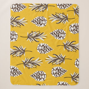 Vintage Colour Autumn Nature Elements Sherpa Blanket