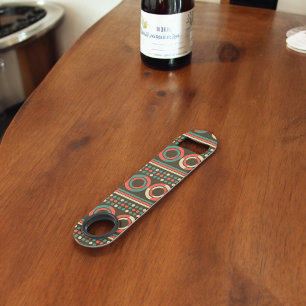 Vintage Colour Geometric Shape Pattern Bar Key