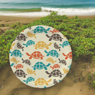 Vintage Colour Tortoise Cartoon Paper Plate