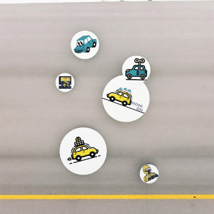 Vintage Colour Toy Cars Table Confetti